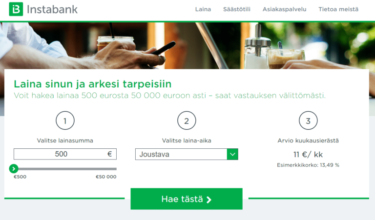 Instabank Laina | Kirjaudu sisään omat sivut ᐈ Joustoluottonetistä.fi